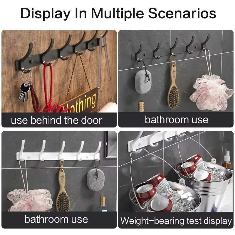 1pc Wall Mount Coat Rack Thickened Cloth Hook Bathroom Sticky Hook Towel Cloth Wall Hanger Iron Crafts For Wall Hanging