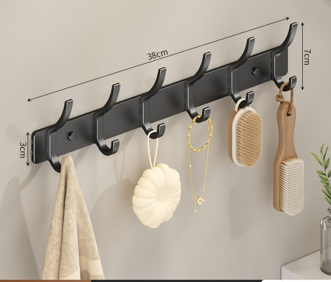 1pc Wall Mount Coat Rack Thickened Cloth Hook Bathroom Sticky Hook Towel Cloth Wall Hanger Iron Crafts For Wall Hanging