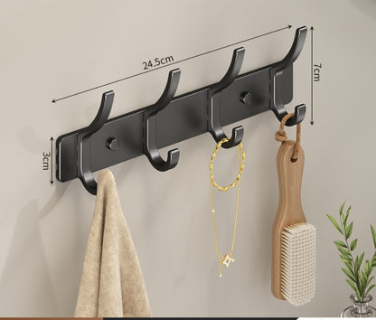 1pc Wall Mount Coat Rack Thickened Cloth Hook Bathroom Sticky Hook Towel Cloth Wall Hanger Iron Crafts For Wall Hanging