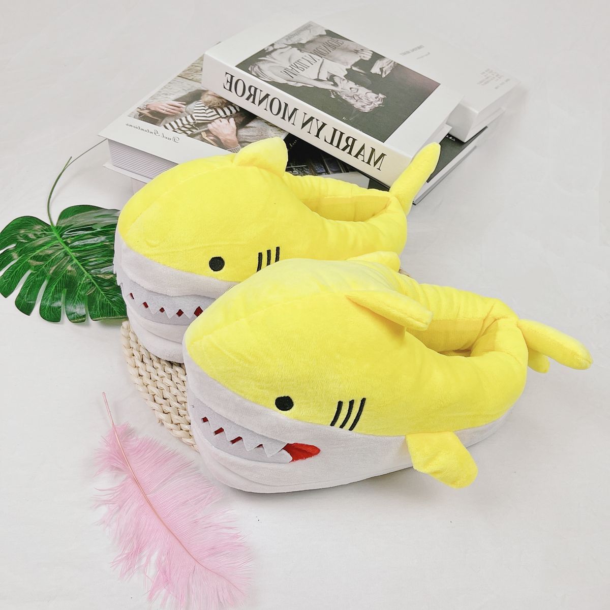 Cute Cartoon Shark Indoor Warm Home Cotton Slippers