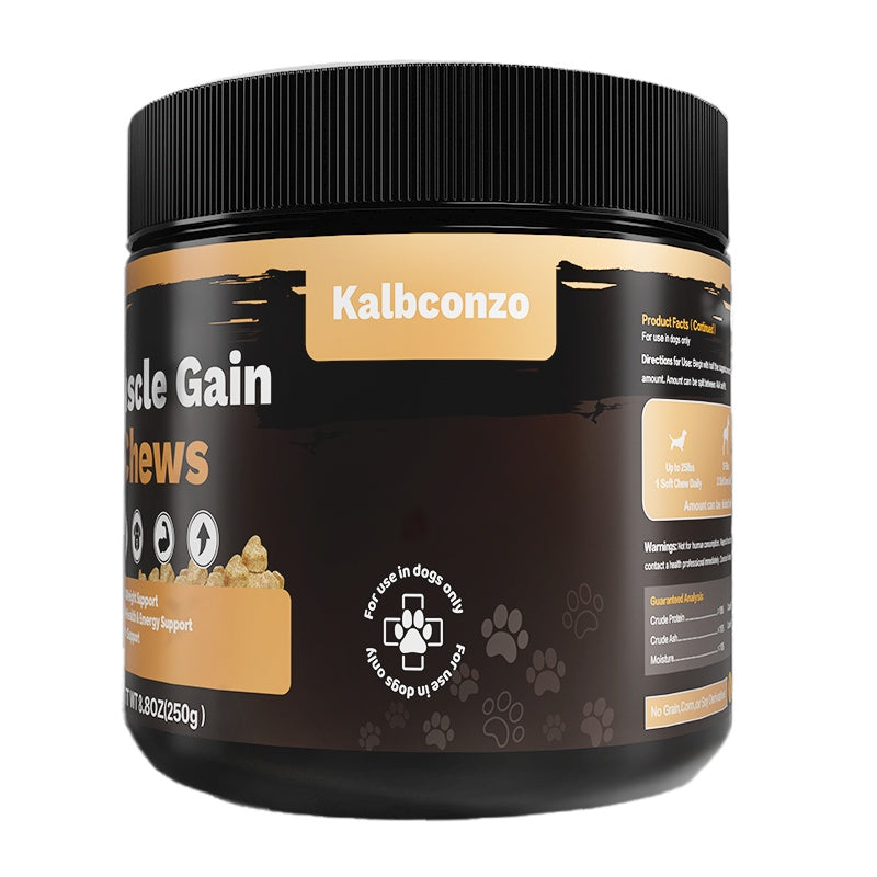 Muscle Gain Chews For Dogs High Protein Dog Food Health Supplement Premium Muscle Builder For All Breeds Soft Dog Chews