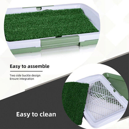 Pet Dog Toilet Mat Indoor Restroom Training Grass Potty Pad Loo Tray Large Puppy