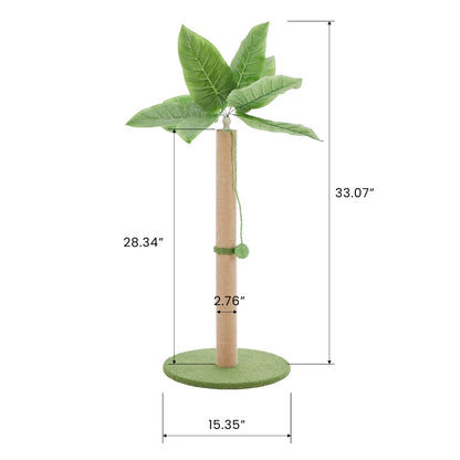 Cat Scratching Post, 33 Cat Scratcher Tall Scratching Posts With Dangling Ball For Indoor Cats